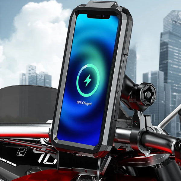 Waterproof Motorcycle Wireless Charger Phone Mount